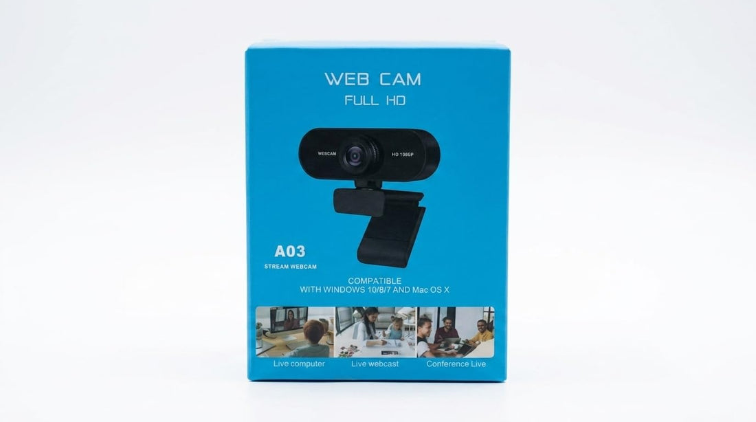 A03 Full HD 1080P Webcam for Video Calls, Live Streaming & Online Meetings – Compatible with Windows and Mac OS
