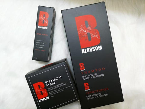 Blossom After Protein Hair Care Set for Damaged Shampoo, Conditioner, Bath Cream, and Serum Sodium Sulfate Free