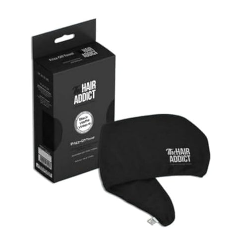 The Hair Addict Frizz Off Towel - Black Waffle Weave-Medium