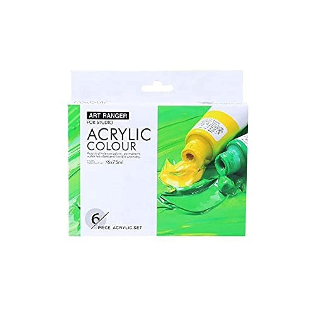 Art Rangers Acrylic Paint, Set of 6 75ml Tubes - FEA0675T-R, Multicolor, 75ml