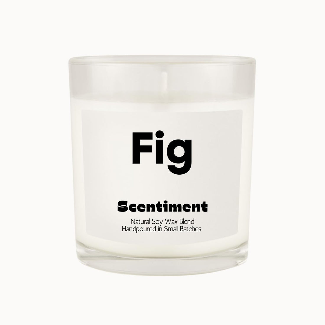 Scentiment Premium Scented Candles, Handpoured Natural Soy Wax Blend in Glass Jar, Aromatherapy Home Fragrance for Living Room & Bedroom, Luxury (Fig)