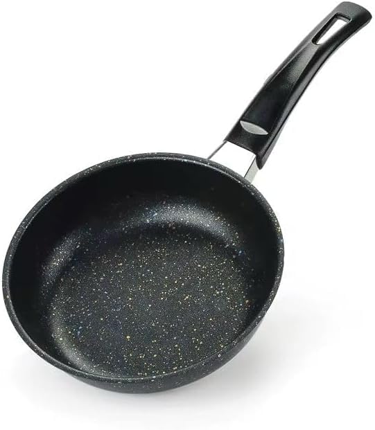 Premium Non-Stick Frying Pan, Black Speckled Coating, Heat-Resistant Handle, Ideal for Eggs, Pancakes, Vegetables, Daily Cooking- (14CM), Multi-Color