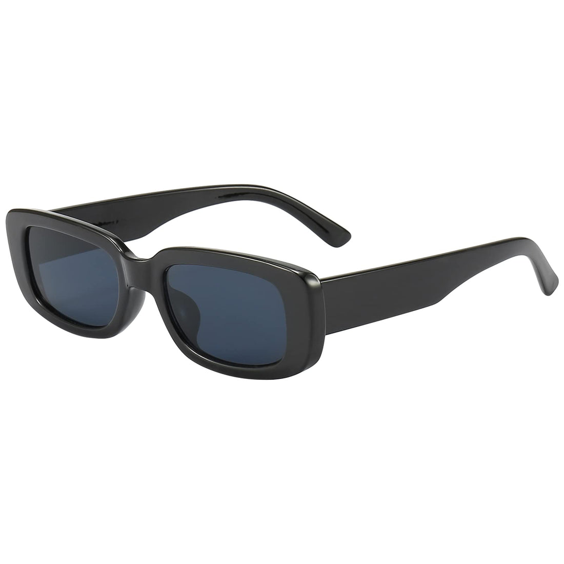 Dollger Retro Rectangle Sunglasses For Women Trendy Vintage 90s Small Black Sunglasses UV 400 Protection Square Shades
