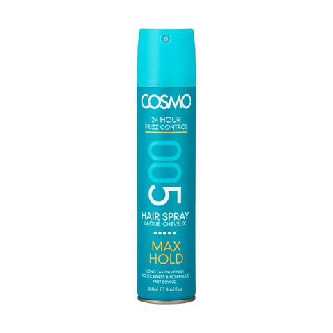 Cosmo Hair Spray | Long-Lasting, Humidity-Resistant Styling Formula for All Hair Types – 250ml | No Stickness & No Residue Fast Drying | 24 Hour Frizz Control (Max Hold 005)
