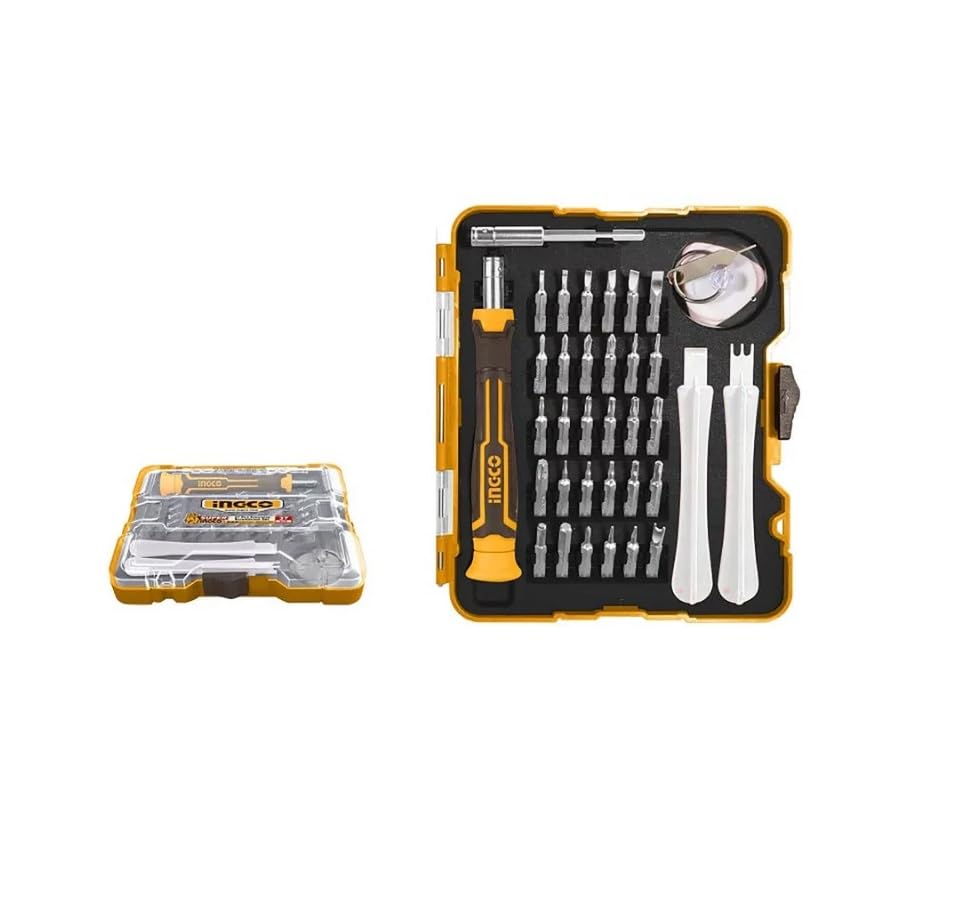 INGCO 37-Piece Precision Screwdriver Set, Electronics Repair Kit with Bits, Mobile Phone Repair Tools, Model HKSDB0378