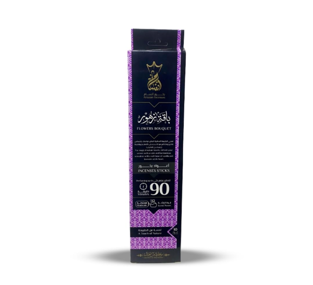 Ansam Touch of Nature Incense - Premium Quality Incense (Mini Sticks, Flower Bouquet)