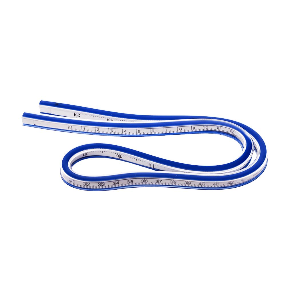 Elmaayergy Elastic Plastic Frensh Curve Ruler With Scientific Shapes 60CM With Durable Material, Suitable For School And Home
