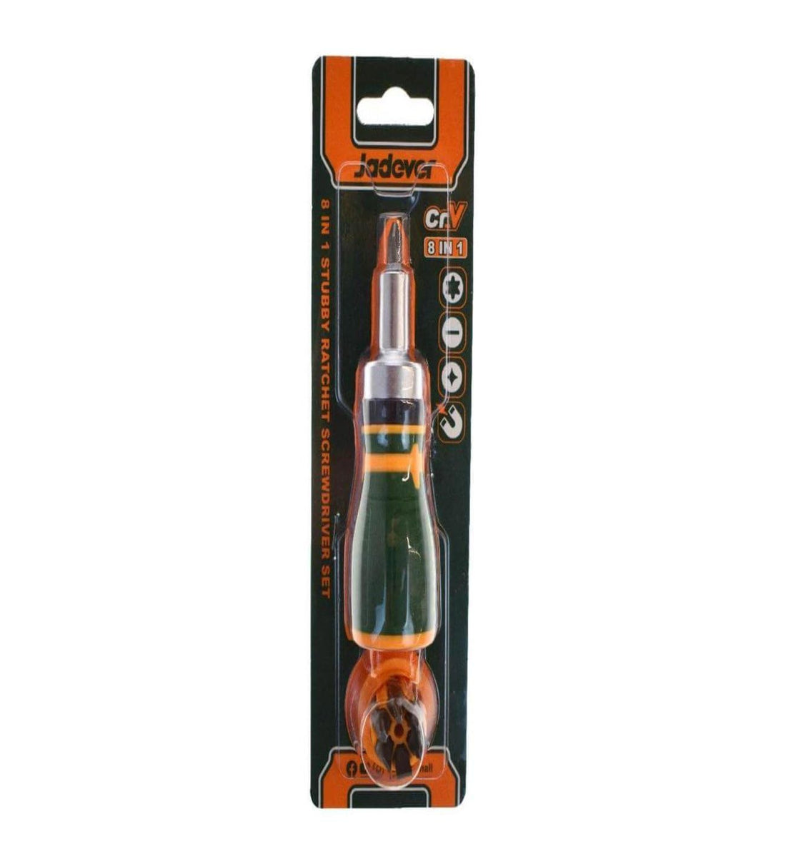 Jadever 8 in 1 stubby ratchet screwdriver set JDSS8608