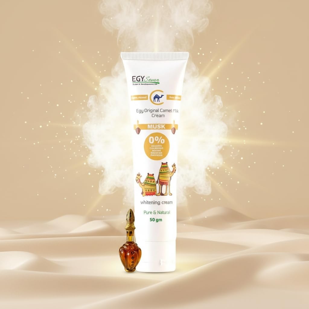 Natural Skin Regenerator & Collagen Booster with Vitamin E & Panthenol | Camel Milk Cream: The Desert’s Beauty Secret for Skin Repair, Brightening, and Anti-Aging Rejuvenation (50 Gm, Musk)