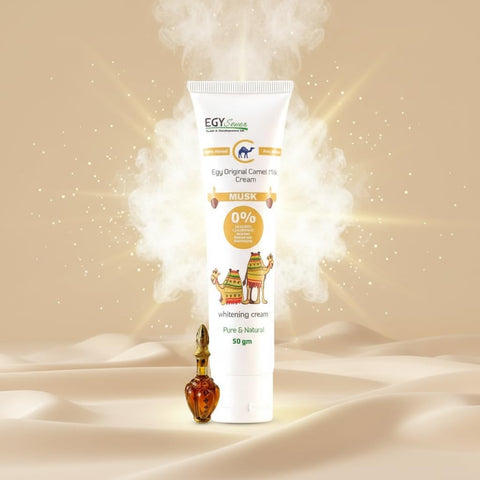 Natural Skin Regenerator & Collagen Booster with Vitamin E & Panthenol | Camel Milk Cream: The Desert’s Beauty Secret for Skin Repair, Brightening, and Anti-Aging Rejuvenation (50 Gm, Musk)
