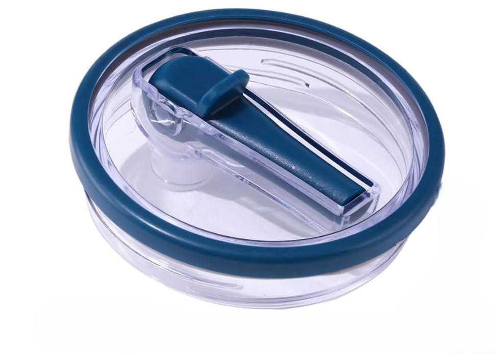 OVA Tumbler Flip Straw Lid Replacement fit for Stanley, Spill Proof Splash Resistant Tumbler Lids,Reusable Tumbler Cover for Stanley Cup Blue