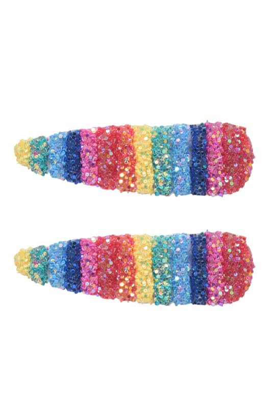 Daphne Spectrum Colors Hair Clips Set To Styling Hair For Girls, 2 Pieces - Multicolor - 2510