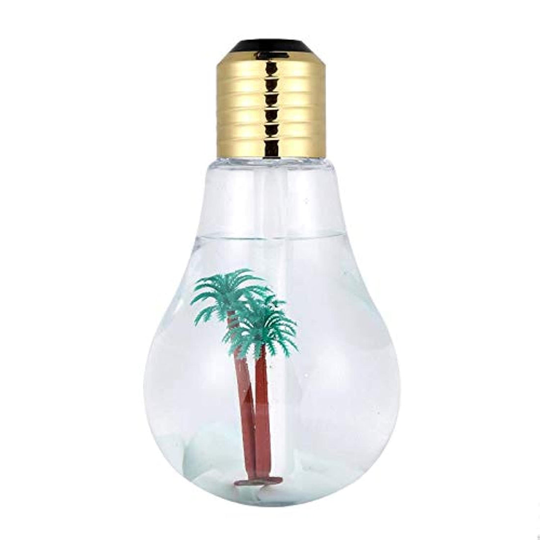 Colorful LED Bulb Humidifier Essential Oil Ultrasonic Aroma Diffuser (400ml, Gold)