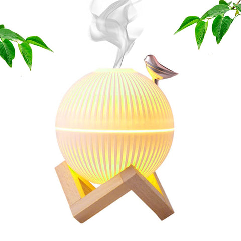 DAKSENG Essential Oil Diffuser Ultransonic Aromatherapy Oil Mist Humidifier Vaporizer for Small House or Office 330ML Lark Bird with Colorful LEDs Lights Valentines Gift for Women Men
