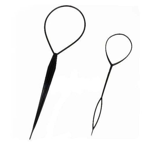 2pcs Hair Tail Twister Holder Hairstyle Aid Band Black Bun Styler Hair Twister