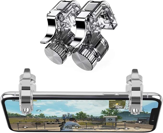 for Mobile Game Controllers, Phone Triggers for Mobile Phone, Sensitive Controller Joysticks Aim & Fire Trigger Keys for Rules of Survival (1 Pair Mobile Triggers)