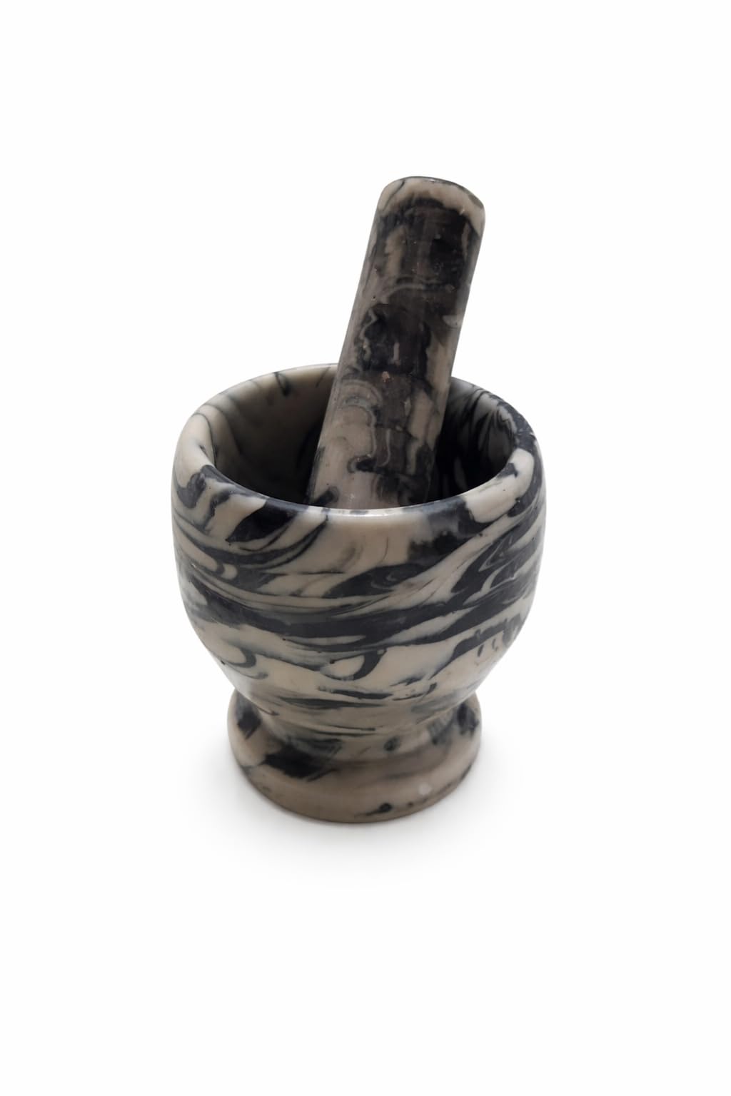 Mortar (Ceramic Marble Mortar White * Black)