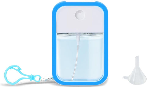 Refillable Hand Sanitizer Spray Bottle Keychain-Leakproof Empty Spray Bottle with Silicone Case, Funnel & Clip,Portable Mini Travel Sanitizer Holder for Purse, Pocket, Gym Bag Multicolor (1)