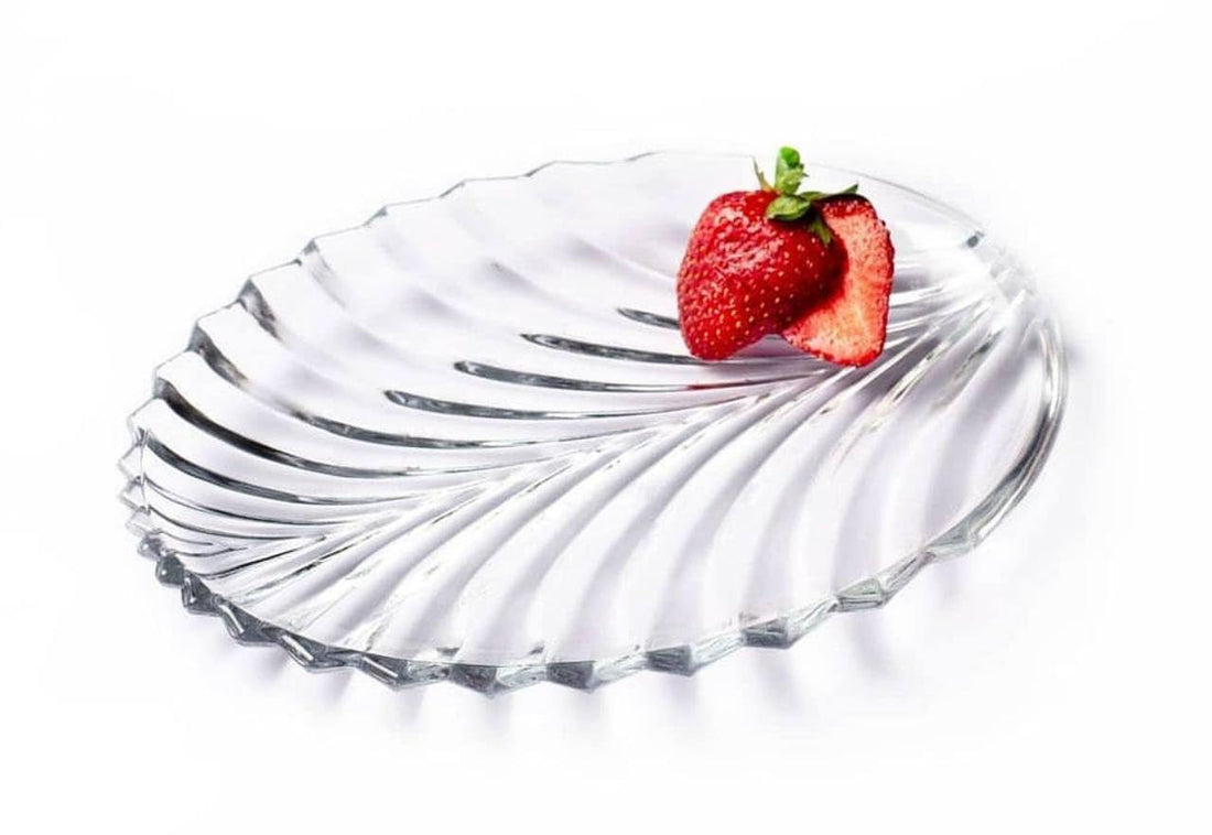 Glass Snack Plates, Set of 6 Pieces .hg