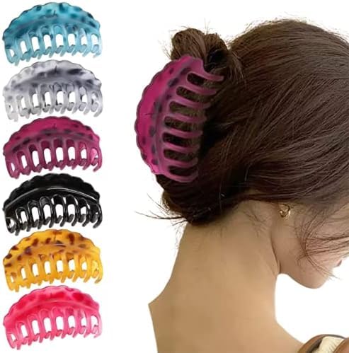MT Multi-Color Anti-Slip Hair Clip for Everyday Wear, Large Butterfly Hair Clip for Women (3-Pack)