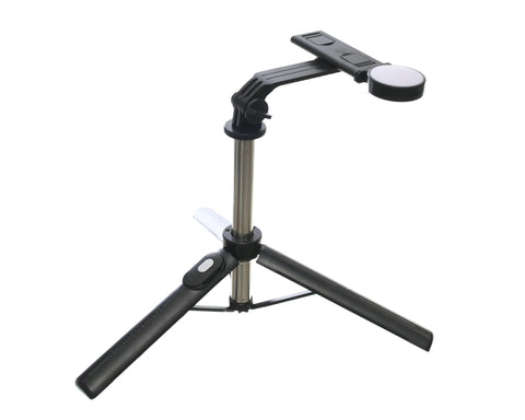 Plokama Live K7 LED Live Streaming Selfie Stick 110cm Adjustable Stand with One-Hand Operation & 360° Rotation Compatible with Center Console & Windshield Mounting - Black