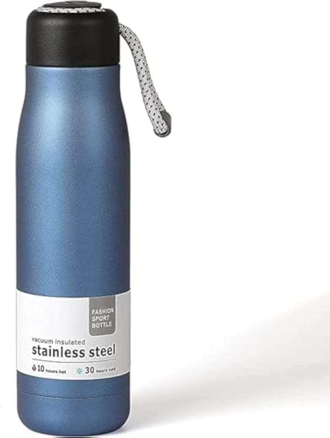 Water Bottle, 304 Stainless Steel Leak Proof Double Wall Vacuum Flask, BPA Free and Eco-Friendly, Insulated Cup Keeps Water Hot or Cold, 550ml (Blue, 550)