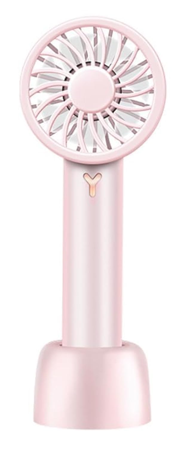 ECVV Portable Handheld Fan Pocket Fan 1200mAh Rechargeable USB Fan 3 Speeds Adjustable Air Circulating Fan for Home Office Indoor Outdoor (Pink)