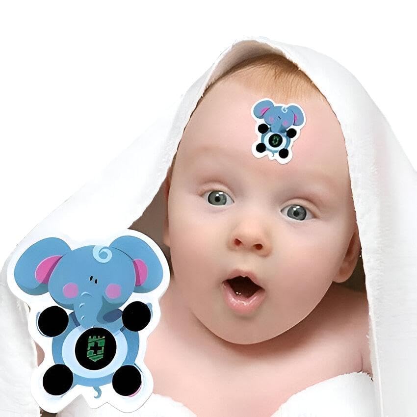 Body Temperature Monitor Sticker for Baby, Easy to Use and Skin-Friendly, Continuous Reading, No Stress or Discomfort for Baby While Sleeping or Playing.(1 Pack)