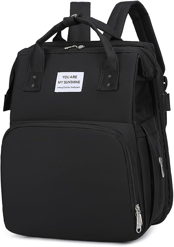 Happy home * 3 in 1 Multifunctional Diaper Bag with Changing Pad Diaper Backpack with Baby Bed for Travel and Picnic