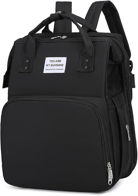 Happy home * 3 in 1 Multifunctional Diaper Bag with Changing Pad Diaper Backpack with Baby Bed for Travel and Picnic