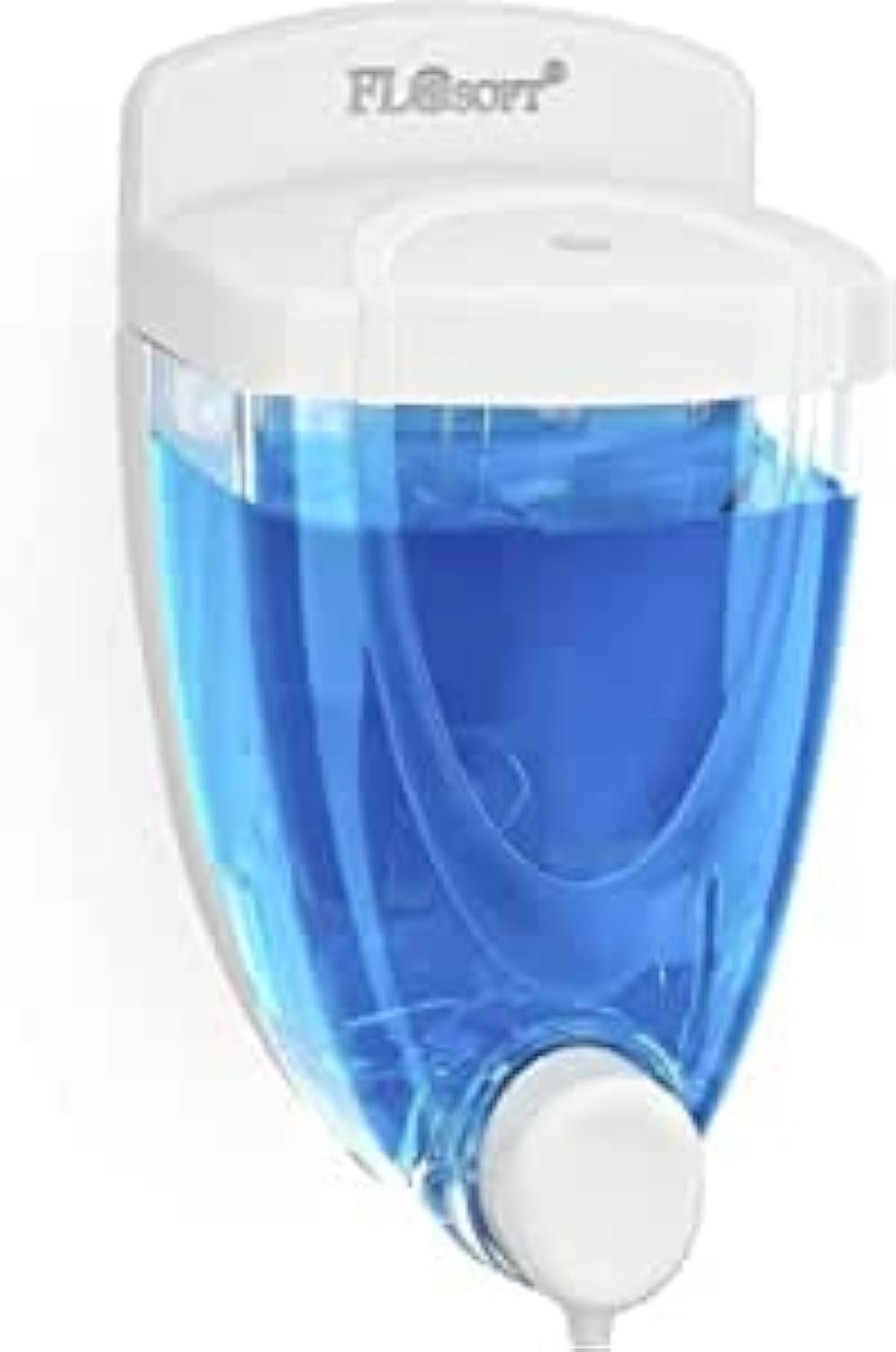 Flosoft Durable Hand Soap Dispenser, 350ML Refillable Wall Mounted Liquid Soap Dispensers for Home, Kitchen, Commercial, Restaurant, Body Wash, Clear