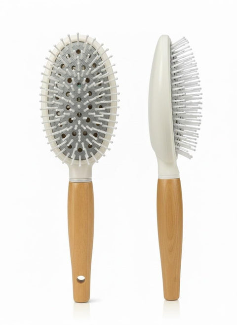 Paddle Cushion Hair Brush for All Hair Types Ball-Tip Nylon Pins Anti-Slide Handle Hairbrush Vented design- MULTI COLOR
