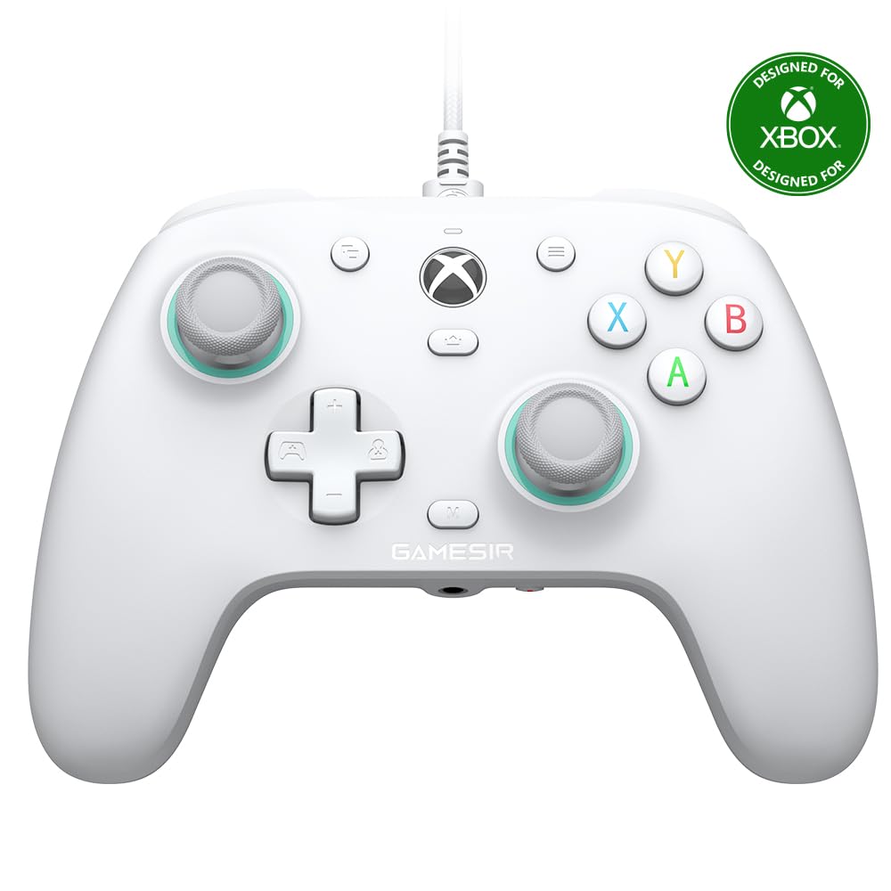 GameSir G7 SE Wired Controller for Xbox Series X|S, Xbox One & Windows 10/11, Plug and Play Gaming Gamepad with Hall Effect Joysticks/Hall Trigger, 3.5 mm Audio Jack (White)