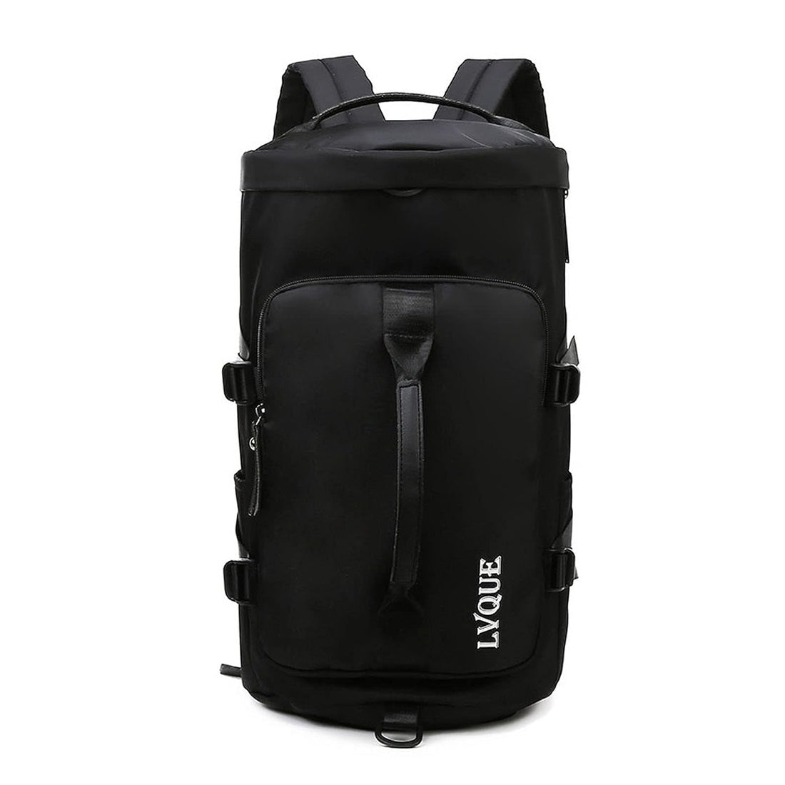 FANDARE Travel Bag Gym Backpack Bag Gym Sports Bag Women Men Weekend Bag Hiking Bag Travel Hand Bag with Wet Pocket and Shoe Compartment, Black/White, L, Rucksack
