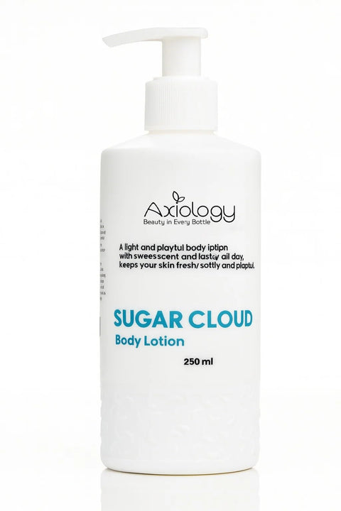 Axiology Sugar Cloud Body Lotion, Light and Playful Formula, Bottle, 250 ml