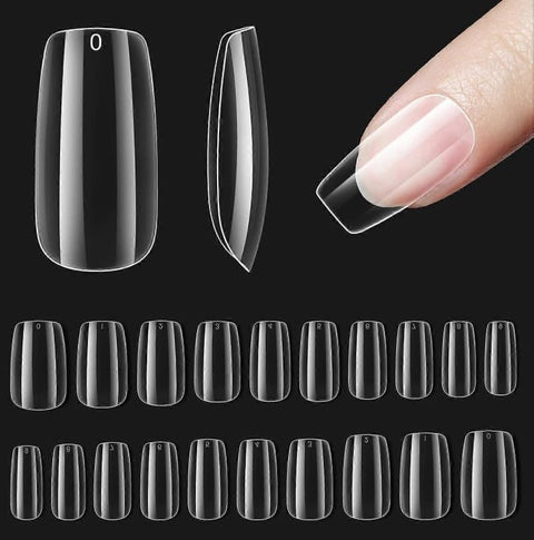 72 Pcs, Nail Tips, Gel X Nail Extension Kit, Nail Tips - Nail Extensions For Extensions, Resin Clear False Strong Press On