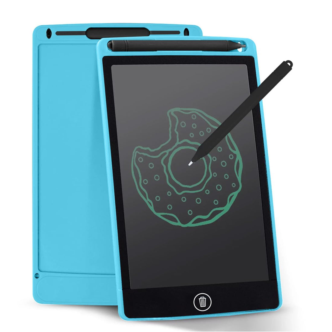 LCD Writing Tablet for Kids & Adults, Eye Protection, Eco-Friendly with Erase Button, High Brightness Screen, Paperless, 12-Inch (Blue)