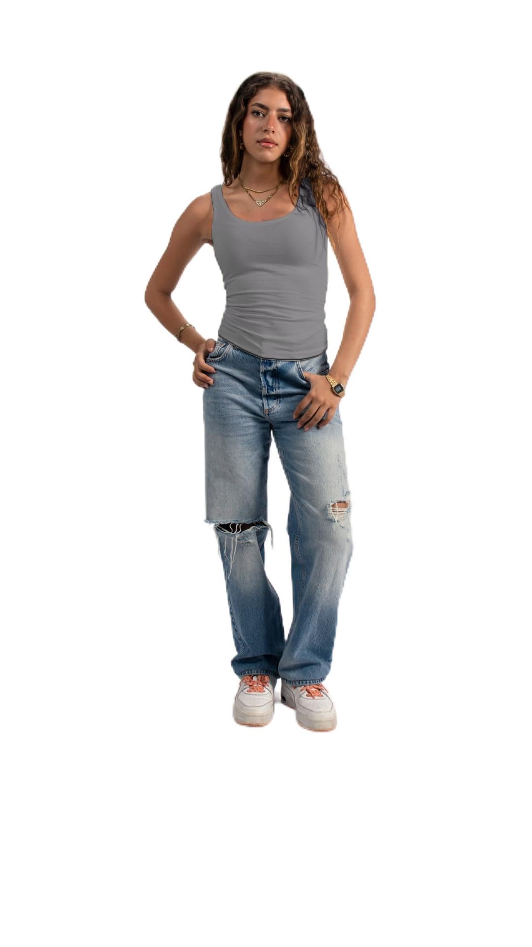 Womens CAMICIE ESSENTIAL COTTON ROUND COLLAR AND CURVED HEM T-SHIRT Streetwear