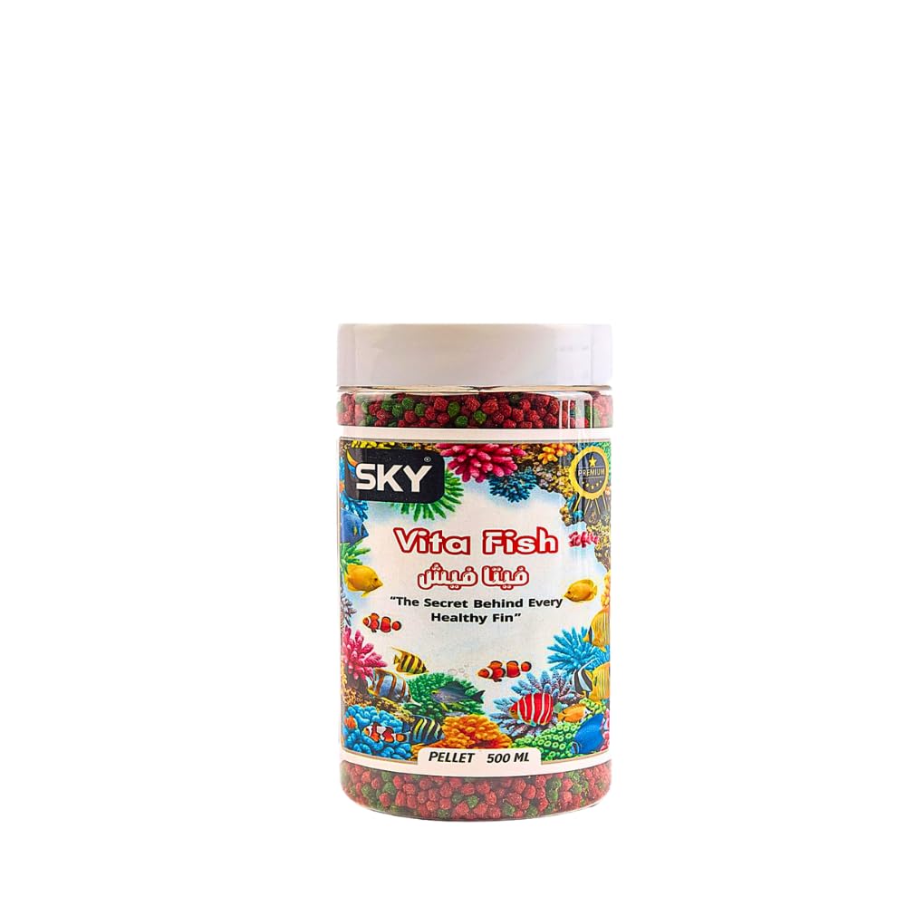 SKY VITAFISH 500ML | Integrated Pellet for All Fish Species, Easy Formula for Tropical Ornamental Fish