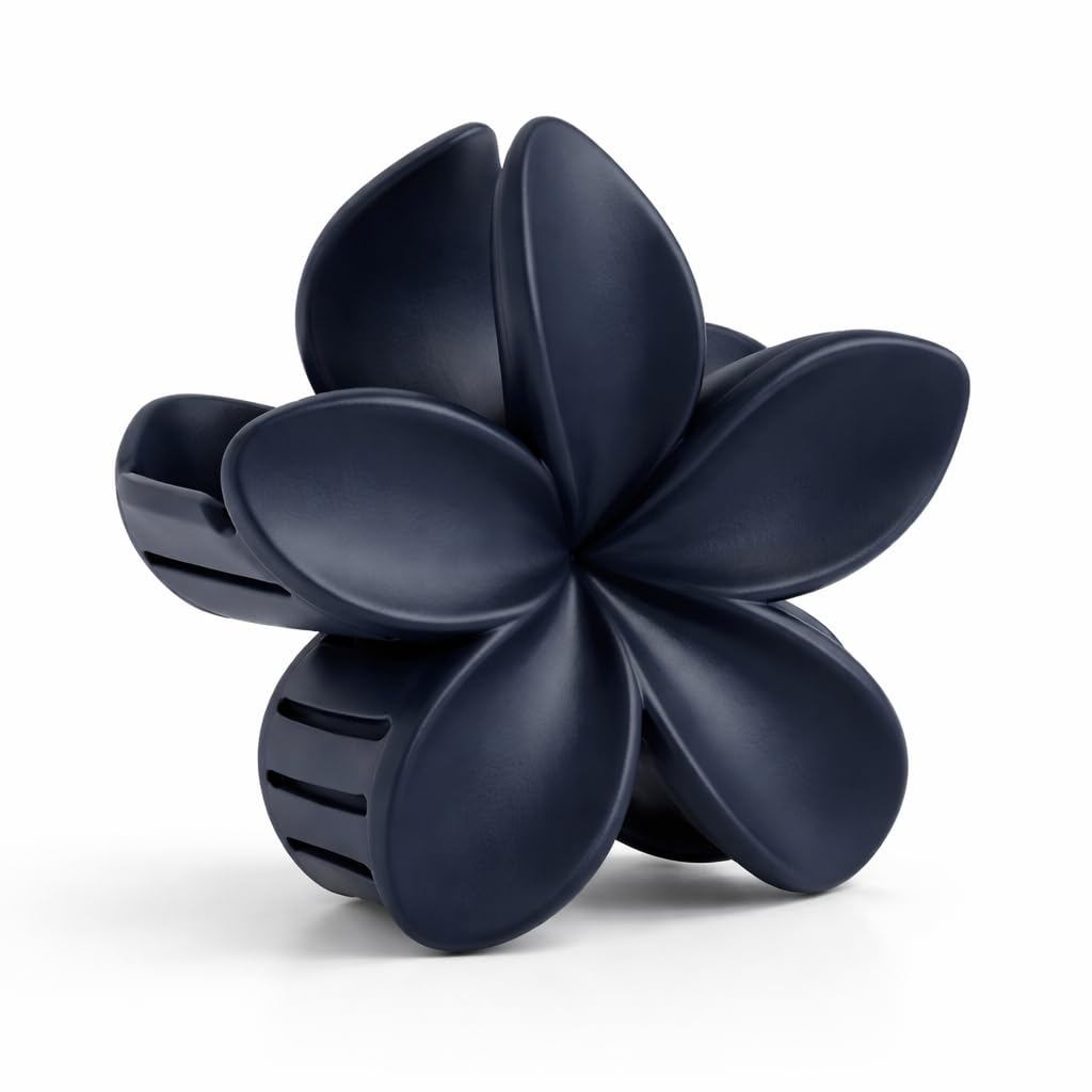 Catch Up Flower Hair Clip for Girls, Cute Pastel Plastic Claw Clip, Non Slip Durable Hair Accessory, 5 Petal Floral Design Stylish Hair Clip for Kids Everyday Wear Single Piece