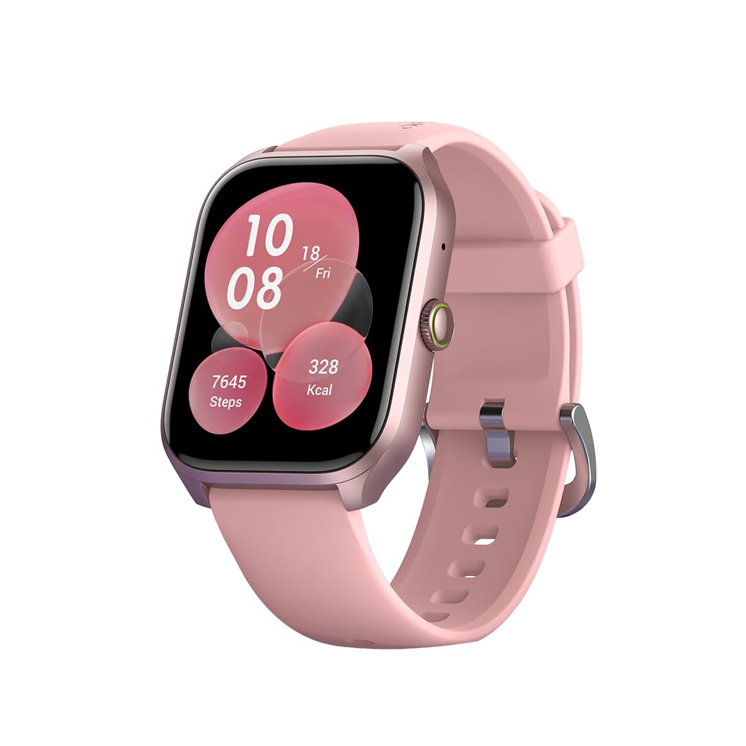Oraimo X Tahilalats Watch 5 Max (OSW-804) Smartwatch with Bluetooth Calling, 2.01" HD Display, 100+ Sports Modes, 24/7 Health Monitor (Heart Rate, SpO2), IP68 Waterproof, 7-Day Battery - Rose Gold