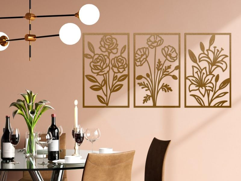 Timeless Blooms Trio Wood Wall Art