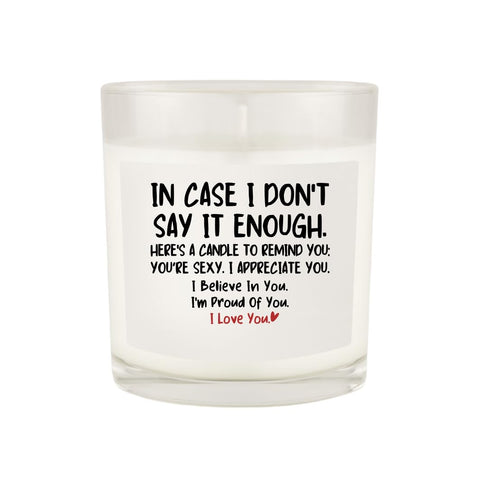 Scentiment Scented Candle â€“ Premium Soy Coconut Beeswax Blend | Hand-Poured Jar Candle with Long Burn Time | Gift for Home, Bedroom & Living Room (In Case I Donâ€™t Say It Enough)