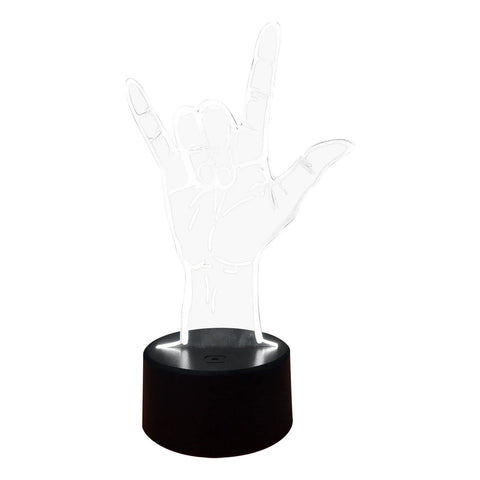 3D LED Glow Sign Language I Love You Remote Control Glow Colour Body Change Lamp USB Battery Operated Glow Decorative Gift Chains Impact Guard