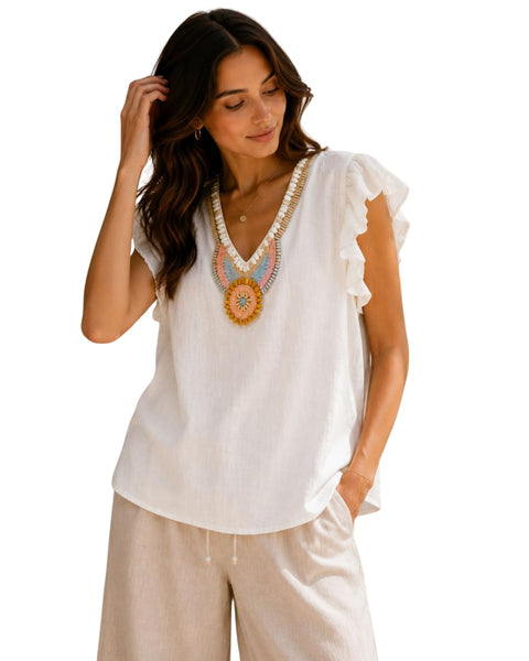 Boho Beads Blouse