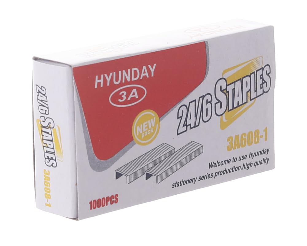 3A Stapler Box 24/6 1000 Staples - Silver 3A608-1