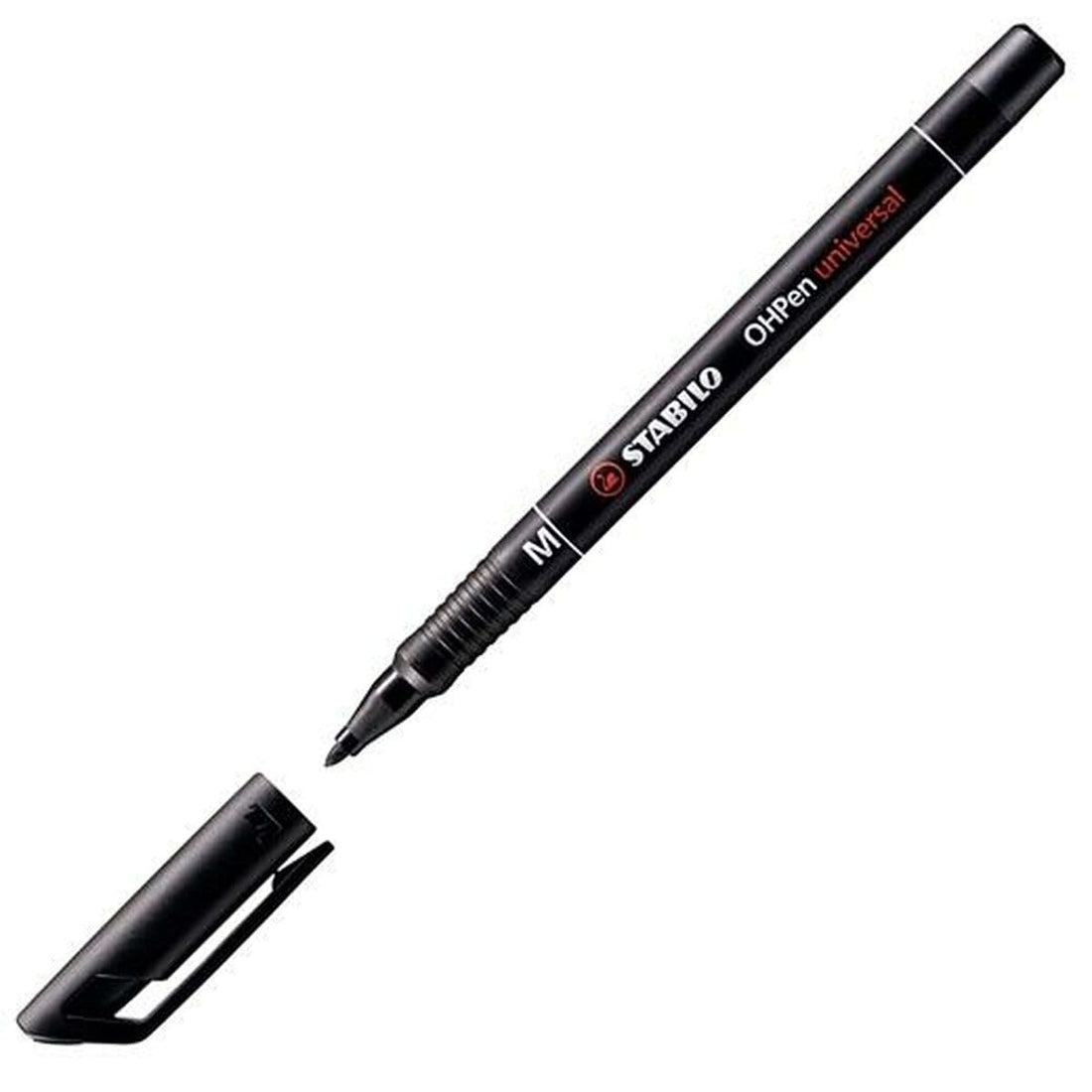 Permanent Marker Pen Ohp Stable 840m 0 7 (1 Piece) Glass Plastic Metal CD DVD - Black