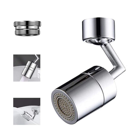 Universal splash filter faucet sprayer attachment, 720 degree swivel sink filter extender, rotate water outlet faucet mount head adapter, anti-splash,oxygen-enriched foam nozzle for bathroom kitchen