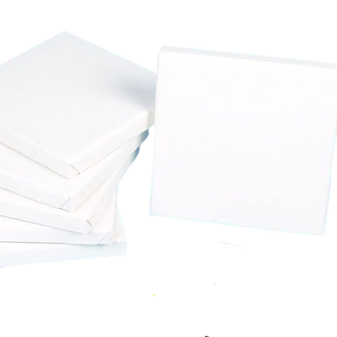 Baker Ross Mini Painting Stretched Canvases on Wooden Frames 15cm x 15cm for Children's Painting Activities & Personalised Gifts for Father's Day (Pack of 3), White