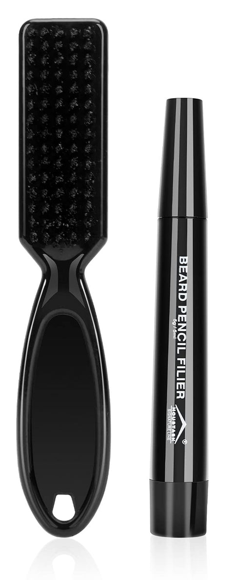 Beard Filling Pen Kit for Men Barber Pencil-Water Proof& Sweat Proof, Long Lasting -Beard Pen with a Micro-Fork Tip Applicator Creates Natural Looking Beard, Moustache & Eyebrows